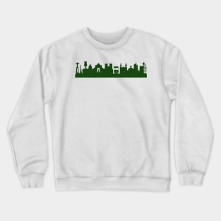 LISBON skyline in forest green Crewneck Sweatshirt